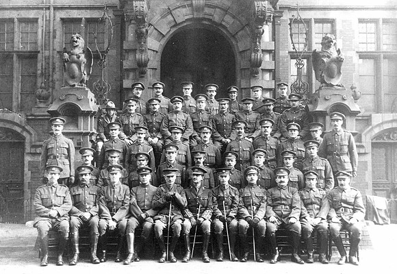 East Ham military group. First World War.